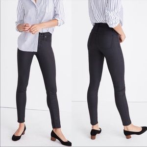Madewell 9” High Rise Coated Skinny Jeans
